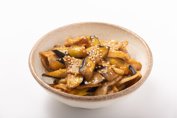ナスと豚バラ肉の味噌炒め