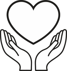 valentine red heart vector icon on white or transparent background