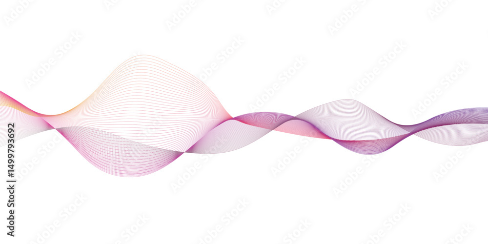Poster abstract colorful blue, pink blend wave lines and technology background. modern colorful flowing wav
