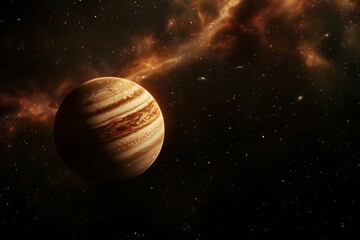 Fototapeta premium A gas giant planet in space