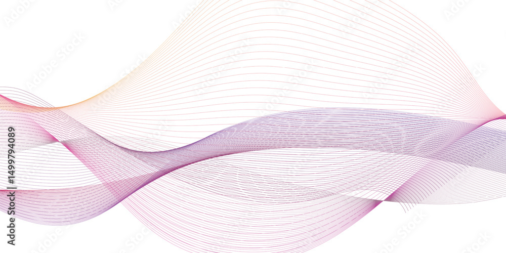 Poster abstract modern colorful wavy stylized lines background. blending gradient colors. you can use for w