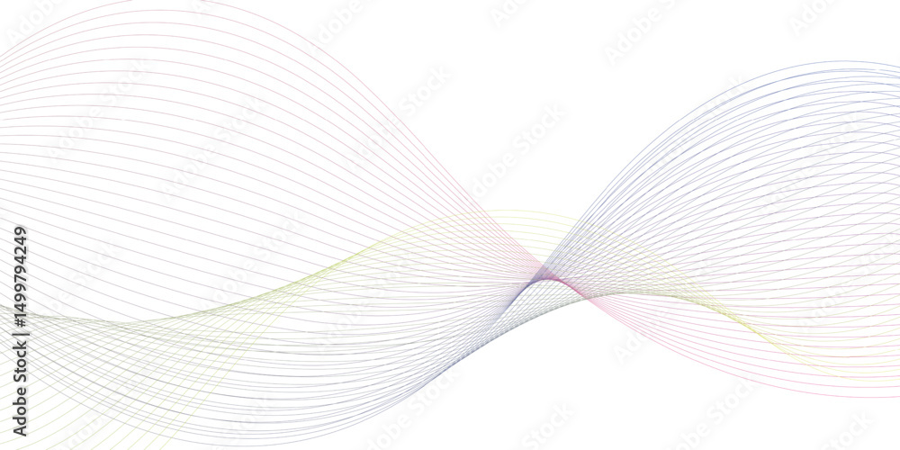 Poster abstract modern colorful wavy stylized lines background. blending gradient colors. you can use for w