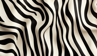 Fototapeta premium Zebra print fabric, draped and flowing (2)