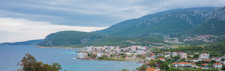 View from above of the resort town in Turkey