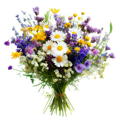 Vibrant wildflower bouquet floral arrangement natural setting close-up