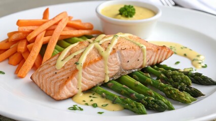 grilled salmon with asparagus