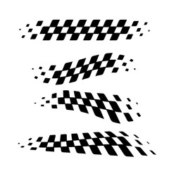 Racing flag vector icon on white background. Checkered flag. start and finish crossed flag. Racing flag.	
