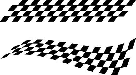 Racing flag vector icon on white background. Checkered flag. start and finish crossed flag. Racing flag.	