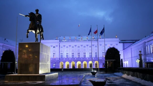 statue of Prince Jozef Poniatowski in Warsaw