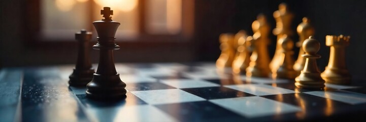 A chessboard with one king checkmated, highlighting a decisive final move  The game is over, victory is clear  A powerful image of strategic triumph , pawn, game, check