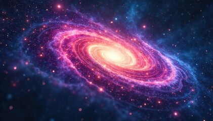 Obraz premium A close-up shot of a swirling galaxy, representing the vastness and complexity of interesting thoughts, ideas, and concepts , exploration, vibrant, imagination