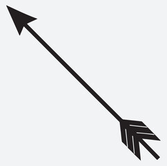 arrow silhouette vector art illustration, black and white arrows