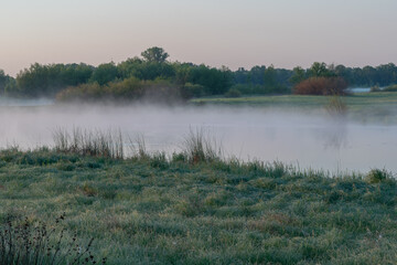 misty morning on the river