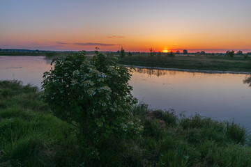 sunrise over the river