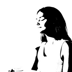 silhouette of a woman