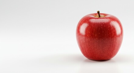A Single Red Apple on a White Background: A Vibrant Still Life Photograph