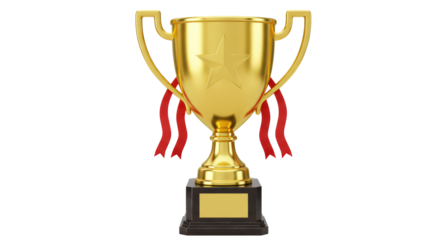 Isolated Golden Trophy