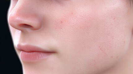 Obraz premium Close up of person face showing natural skin texture