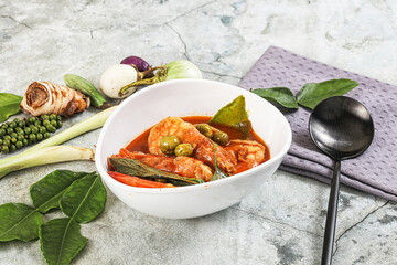 Thai Panang curry witn prawn