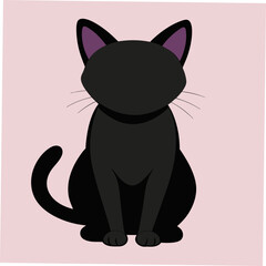 black cat vector illustration