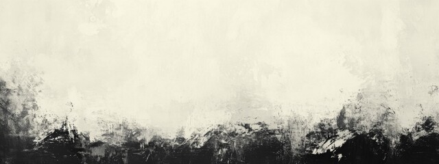 Elegant abstract grunge background with soft black brush strokes on ivory white, minimal texture and subtle depth