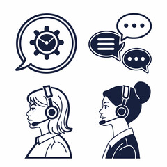 Customer service agents support and communication