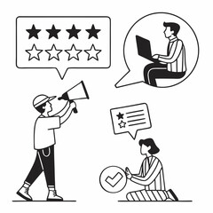 Online reviews feedback testimonials customer satisfaction