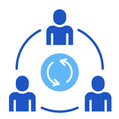Dynamic Collaboration  Icon Element For Design	