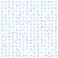 Graduation cap and medal ribbon pattern