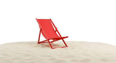 red beach chair