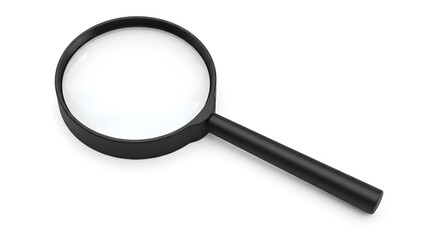 magnifying glass on white background