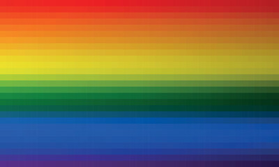 LGBT flag background in pixel art style vector illustration.