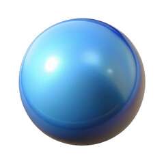 Glossy Blue Sphere, Isolated on Transparent Background Perfect for Design Projects