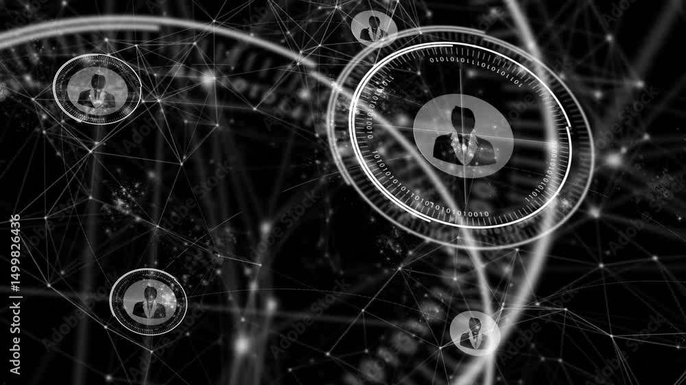 Aufkleber network forming causing binary-rim user node spinning spawning satellites in mesh for data mapping