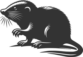 Mole vector animal drawing silhouette