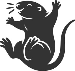 Mole vector animal drawing silhouette