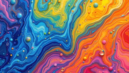 colorful liquid background   subject at top under midday sun colorful liquid background midday sun ample copy space at bottom opti