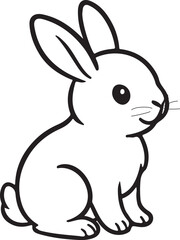 Cute Baby Rabbit Looking Right