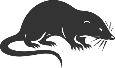 Mole vector animal drawing silhouette