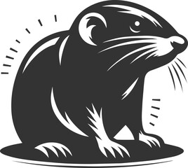 Mole vector animal drawing silhouette