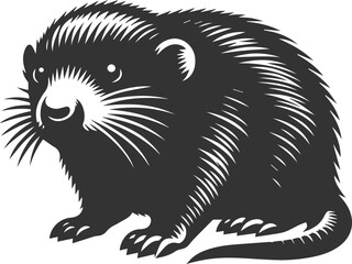 Mole vector animal drawing silhouette