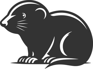 Mole vector animal drawing silhouette