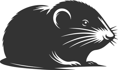 Mole vector animal drawing silhouette