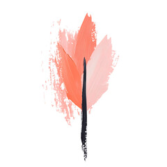 Artistic Arrow with Expressive Brush Strokes in Pas Isolated on Transparent Background