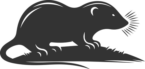 Mole vector animal drawing silhouette