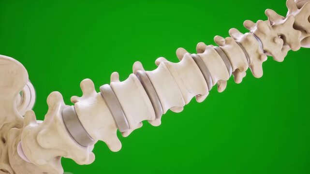 Spine Health Visualization: Animated 3D Model of Spinal Decompression and Movement
