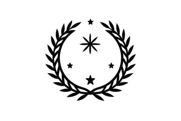 Obraz premium Starfleet command emblem silhouette laurel wreath stars