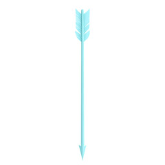 Minimalistic Arrow with a Clear Silhouette in Soft Isolated on Transparent Background