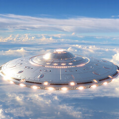 flying ship in the sky