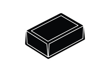 Black silhouette rectangular block shape icon
